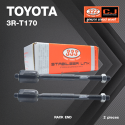 ลูกหมากแร๊คซ์ TOYOTA CAMRY ACV40 ปี 2006-On โตโยต้า คัมรี่ / 3R-T170 / SIZE 14.15 / 15.15 / 245 mm. / ยี่ห้อ 333 (1คู่ 2 ตัว) RACK END (ซ้าย / ขวา)