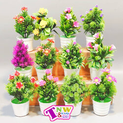 ต้นไม้เทียมพร้อมกระถางพลาสติก คละแบบ ดอกไม้ปลอม ไม้ประดับ กระถางต้นไม้ประดิษฐ์ ดอกลาเวนเดอร์ ยูคาลิปตัสจําลอง ขนาดเล็ก สีเขียว สําหรับตกแต่งบ้าน