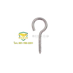 สกรูตะขอ สแตนเลส ขนาด 3 mm. อุปกรณ์ติดตั้งตาข่ายกันนก