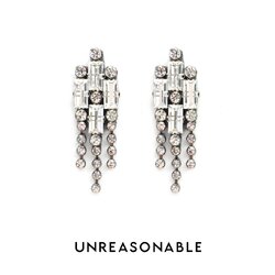 ต่างหู Crystal ต่างหูคลิป ต่างหูก้านเงินแท้ UA0517-01 Unreasonable Accessories