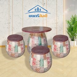 ชุดโต๊ะปูนปั้น ชุด 4 ที่นั่ง รุ่น Lethai98 เฟอร์นิเจอร์สนาม โต๊ะสนาน ม้านั่งสนามปูนลายไทย งานสวยสุดปราณีต วัสดุแข็งแรงทนทานเพื่อการใช้งานกลางแจ้ง ลดปัญหาการยืดหดตัวของไม้ ผสมความลงตัวของเฟอร์นิเจอร์ และใช้สีคุณภาพดี ทำให้เสมือนไม้จริงดูเป็นธรรมชาติ ผิวทำค