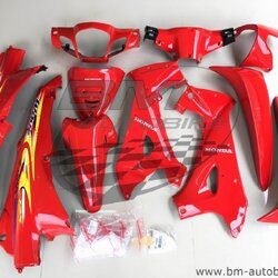 ชุดสี WAVE125S+อกไก่ แดง263 ล้วน ลาย2003 แจกลม 4,500 กรัม