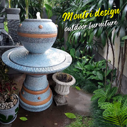 โอ่งน้ำล้นเสริมฮวงจุ้ย เสริมฮวงจุ้ยด้วยน้ำพุ รุ่น BuaSri1184 โอ่งน้ำล้น