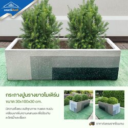 กระถางต้นไม้รางหมู set 10 ใบ ลงสีคุณภาพพร้อมเคลือบเงาสามารถวางได้ทั้งกลางแจ้งและในร่ม ขนาด 30*100* cm.