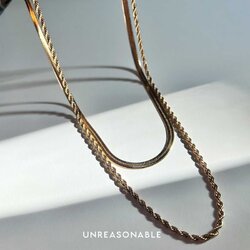 สร้อยคอ Stainless Steel สีทอง 2 layers UA0966-02 Unreasonable Accessories