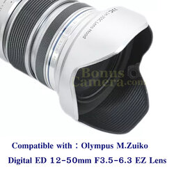 LH-55C(S) ฮู้ดสีเงินสำหรับเลนส์ OLYMPUS M.Zuiko Digital ED 12-50mm 1:3.5-6.3 EZ Lens Hood