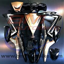 ชุดสี MIO125 ดำน้ำตาล ทั้งคัน 13 ชิ้น 4 กก.