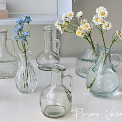 [พร้อมส่ง] Jnihouse : แจกันดอกไม้ แจกันวัสดุแก้ว (ไม่รวมดอกไม้)