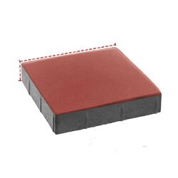 แผ่นปูทางเท้า 30x30x6 ซม. (สีแดง)