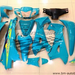 ชุดสี WAVE 125R สีฟ้ามิ้นกุญแจกลม + หน้ากากหลัง + อกไก่ 4,500 กรัม