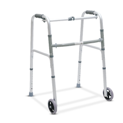 Multifunction Aluminium Walker with Wheels วอล์คเกอร์อลูมิเนียม 4 ขา พับได้ มีล้อ