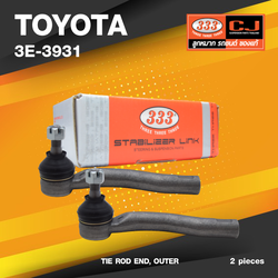 (ประกัน 6 เดือน) ลูกหมากคันชักนอก TOYOTA COROLLA USA (ZE130) ปี 2003 โตโยต้า / 3E-3931 / ยี่ห้อ 333 (1คู่ 2 ตัว) TIE ROD END, OUTER (ซ้าย / ขวา)