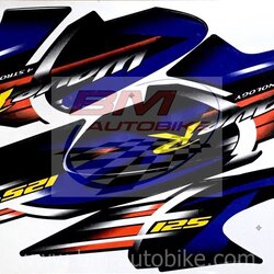 สติ๊กเกอร์ WAVE-125R ปี2004 รุ่น6 น้ำเงิน 500 กรัม