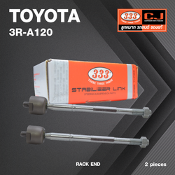 ลูกหมากแร๊คซ์ TOYOTA REVO 4WD / FORTUNER / INNOVA 4WD ปี 2015-On โตโยต้า รีโว่ ฟอร์จูนเนอร์ อินโนว่า / 3R-A120 / SIZE 14.5 / 16.15 / 295 mm. / ยี่ห้อ 333 (1คู่ 2 ตัว) RACK END (ซ้าย / ขวา)
