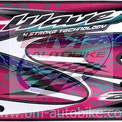 สติ๊กเกอร์ WAVE-125R ปี2003 รุ่น4 ดำ 500 กรัม