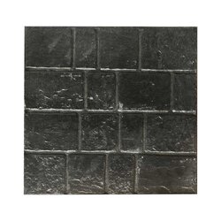 แผ่นปูทางเท้าพิมพ์ลาย ตารางไม่เท่า สีดำ