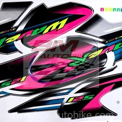 สติ๊กเกอร์ WAVE-125R ปี2004 รุ่น6 เงิน-ดำ ลายแปลง 500 กรัม