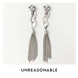 ต่างหู สีเงิน น้ำหนักเบา สวยใส่สบาย UA0733-01 Unreasonable Accessories