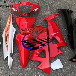 ชุดสี WAVE100S 2005 U BOX ทั้งคัน 10ชิ้น สีแดง263เทา411 4 กก.