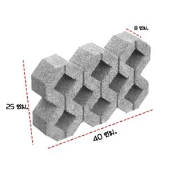 อิฐปูสนามหญ้า (หน้าหยาบ)