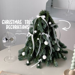 [พร้อมส่ง] Jnihouse : บอลกำมะหยี่ โบว์ ประดับคริสต์มาส (Christmas Tree Decoration)