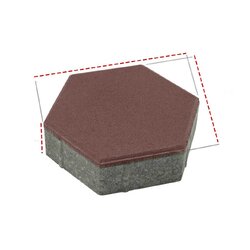 อิฐหกเหลี่ยม สีน้ำตาล