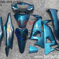 ชุดสี WAVE100S 2005 U BOX ทั้งคัน 10ชิ้น สีเขียว127 ล้วน 4 กก.