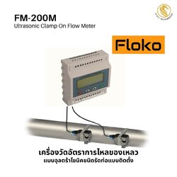 FM-200M เครื่องวัดอัตราการไหลของเหลว แบบอุลตร้าโซนิคชนิดรัดท่อแบบติดตั้ง