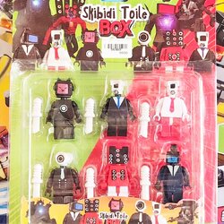 🚽 โมเดลเลโก้สกีบีดี้ ของเล่นเด็ก Skibidi Toilet สกีบีดี้ทอยเล็ต เซ็ทละ 6 ตัว 🚽