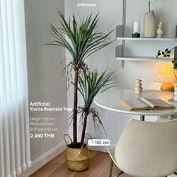 [พร้อมส่ง] : Jnihouse ต้นยุคคาประดิษฐ์ แถมตะกร้าสาน (Yucca Rostrata)(Tree)