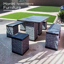 ชุดโต๊ะสนามปูน โต๊ะปูนสนาม ชุดโต๊ะสนาม เฟอร์นิเจอร์สนาม ชุด 6 ที่นั่ง