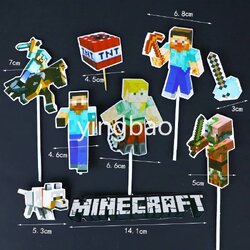 🔥 ของแต่งเค้กมายคราฟ ของแต่งเค้ก ป้ายปักเค้ก อุปกรณ์แต่งเค้ก มายคราฟ 🔥