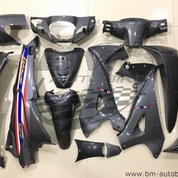 ชุดสี WAVE 125S + อกไก่ เทาA11กุญแจกลม ลายธงชาติ 4,500 กรัม