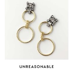 ต่างหู สีทอง น้ำหนักเบา สวยใส่สบาย UA0732-02 Unreasonable Accessories