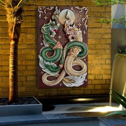 ภาพมงคลติดผนัง ภาพติดผนังเสริมฮวงจุ้ย ภาพติดผนังพญานาค เสริมโชคลาภ การงาน การเงิน มั่งมีศรีสุข เสริมฮวงจุ้ย