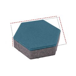 อิฐหกเหลี่ยม สีฟ้า