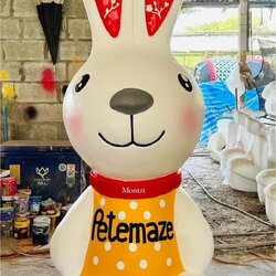 ตุ๊กตาตกแต่งสวน รูปปั้นแต่งสวน รูปปั้นกระต่ายตัวใหญ่ รูปปั้นกระต่ายแต่งสวน ตุ๊กตาแต่งสวน ขนาดความสูง 180 cm.