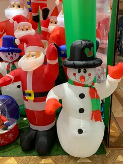 ให้เช่าตุ๊กตาซานต้าเป่าลมและสโนว์แมน ขนาด1.5เมตร