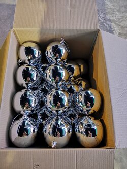 ลูกบอลคริสต์มาสแบบวาวขนาด150มิล