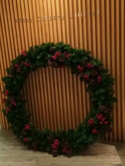 ให้เช่าพวงรีทคริสต์มาสขนาดใหญ่1.5เมตร