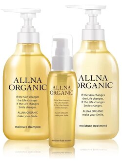 เซต 3 ขวด allna organic moisture shampoo+conditioner 500 ml และ hair oil 80 ml