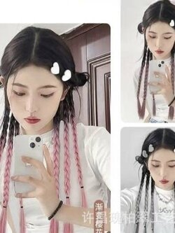 💗มาหยากิ๊ฟช้อป💗แฮร์พีทผมเปียน่ารัก ยางรัดผม แฟชั่นประดับผมสำหรับผู้หญิง ขนาดความยาว 45 - 60 ซ.ม.
