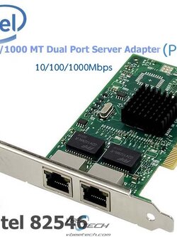Intel PRO/1000 MT Dual Port Server Adapter (PCI ) การ์ด PCI Intel 82546