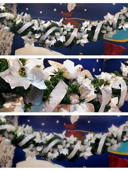 สายสนท้องช้างคริสต์มาสตกแต่งธีมสีเงิน ขนาด2.7เมตรTOP GARLAND.