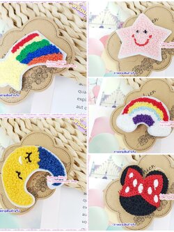 กิ๊บป็อกแป๊ก ไหมพรม ชุดสายรุ้งดวงดาว (ซื้อ 3 ชิ้น ลด 5 บ. ไม่ต้องเก็บโค้ด)