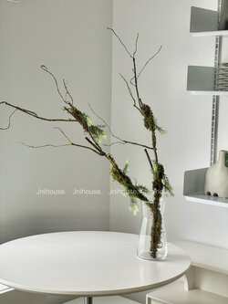 [พร้อมส่ง] Jnihouse : กิ่งไม้ประดิษฐ์สูง 80 cm (มีมอสเขียวพันรอบกิ่ง)