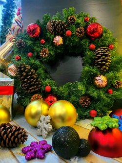 รีทคริสต์มาส ตกแต่งสวยๆ 24นิ้ว