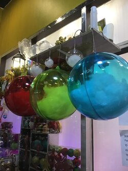 ลูกบอลคริสต์มาสแบบใส ขนาด300มิล