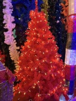 สำหรับการเช่าต้นคริสต์มาสปลอมสีแดงขนาด7ฟุตประดับไฟ