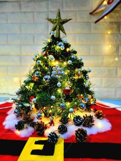 ให้เช่าต้นคริสต์มาสปลอม ขนาด 1ฟุต พร้อมตกแต่ง